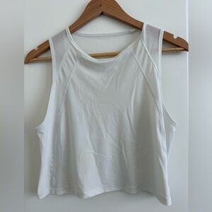 Lululemon White Sleeveless Athletic Top